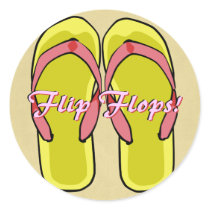 Yellow Flipflops Sticker
