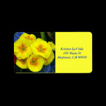 Yellow Floral Address Label labels