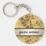 Yellow floral daisy key chain