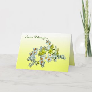 Yellow Floral Easter Card
