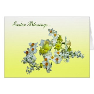 Yellow Floral Easter Card