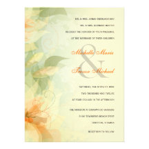 Yellow Floral Garden Wedding Invitations