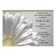 Yellow Floral Highlights Bridal Shower Invitations