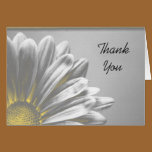 Yellow Floral Highlights Thank You Note Card cards