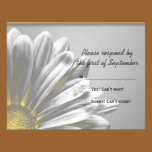 Yellow Floral Highlights Wedding Response Card invitations