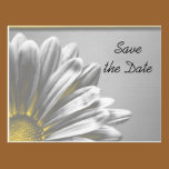 Yellow Floral Highlights Wedding Save the Date postcards