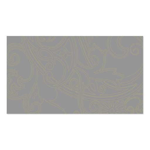 Yellow Floral Pattern - Business Business Card Templates (back side)