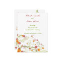 Yellow Floral Swallows Save Date /RSVP/ Invitation postcards