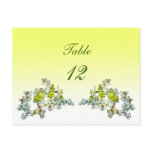 Yellow Floral Table Number Postcard