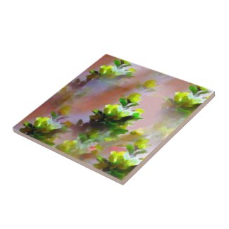 Yellow Floral Tile