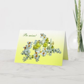 Yellow Floral Valentine Greeting Card