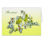 Yellow Floral Valentine Greeting Card