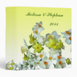 Yellow Floral Wedding Album Vinyl Binders
