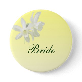 Yellow Floral Wedding Bridal Pin