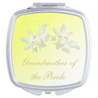 Yellow Floral Wedding Grandmother of the Bride Vanity Mirror