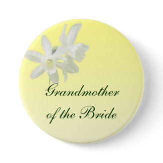 Yellow Floral Wedding Grandmother of the Groom Pin