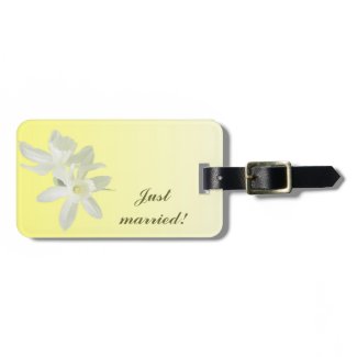 Yellow Floral Wedding Tags For Bags