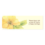 Yellow Florals Wedding Questionnaire Business Card Template