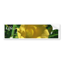 Yellow Flower And Sharp Leaves bumper stickers
