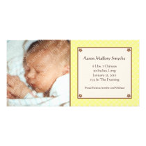 Yellow Flower Baby Photo Card photo cards