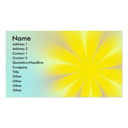 Yellow Flower Business Card Templates