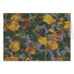 Yellow flower camouflage pattern greeting card