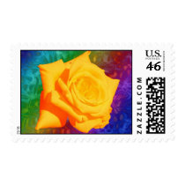 Yellow Flower, Colorfull Background postage by squirrel27 Yellow Flower, Colorfull Background postage