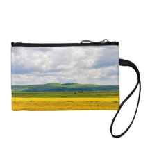 Yellow flower field coin purses