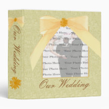 Yellow Flower Photo Album/ Guest Book 3 Ring Binder