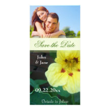 Yellow Flower/photo  "Save the Date" Photo Cards