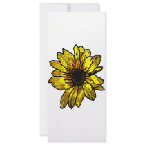 YELLOW FLOWER rack cards