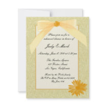 Yellow Flower Rehearsal Dinner Invitation