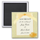 Yellow Flower Save The Date Magnet