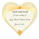 Yellow Flower Save The Date Stickers