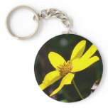 Yellow Flower Soaking up the Sun Keychain