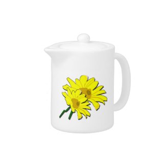 Yellow Flower Teapot teapot