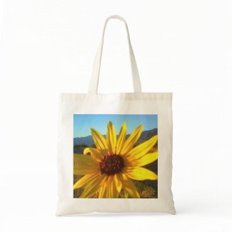 Yellow Flower Tote Bags