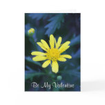 yellow flower valentines card