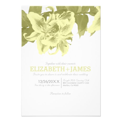 Yellow Flower Wedding Invitations
