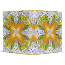 Yellow Flower White Fringe Binder