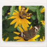 Yellow Flowers and Butterflies Mouse Mat
