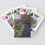 Yellow Flowers and Riverbank playing cards
