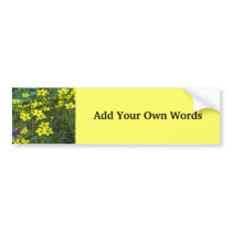 Yellow flowers bumper stickers