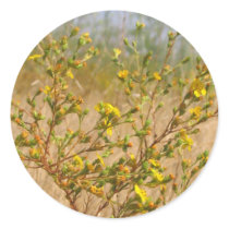 Yellow Flowers Bush Sticker