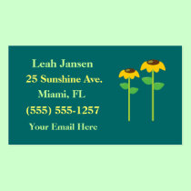 Yellow Flowers Business Cards business cards