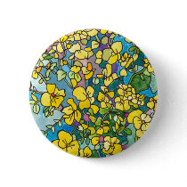Yellow Flowers Button by ShouShou Yellow Flowers Button