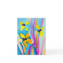 Yellow Flowers by Christina Miller, Age 9 Greeting Card