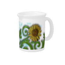 Yellow flowers design pitchers
