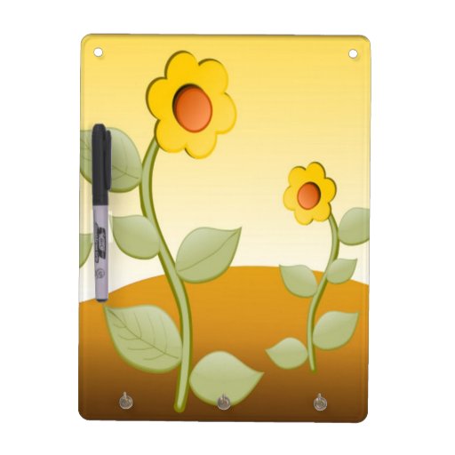 YELLOW FLOWERS DryErase BOARD Zazzle