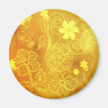Yellow Flowers Fridge Magnets